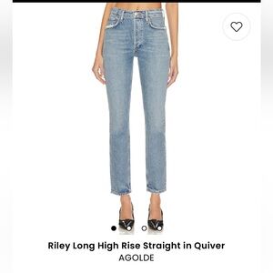 AGOLDE Riley Long High Rise Straight. Worn once. Size 24